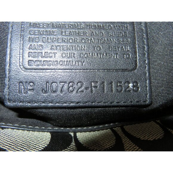 Coach 2007 Signature C Top Handle Striped Canvas & Leather Satchel Shoulder Bag - Picture 7 of 12